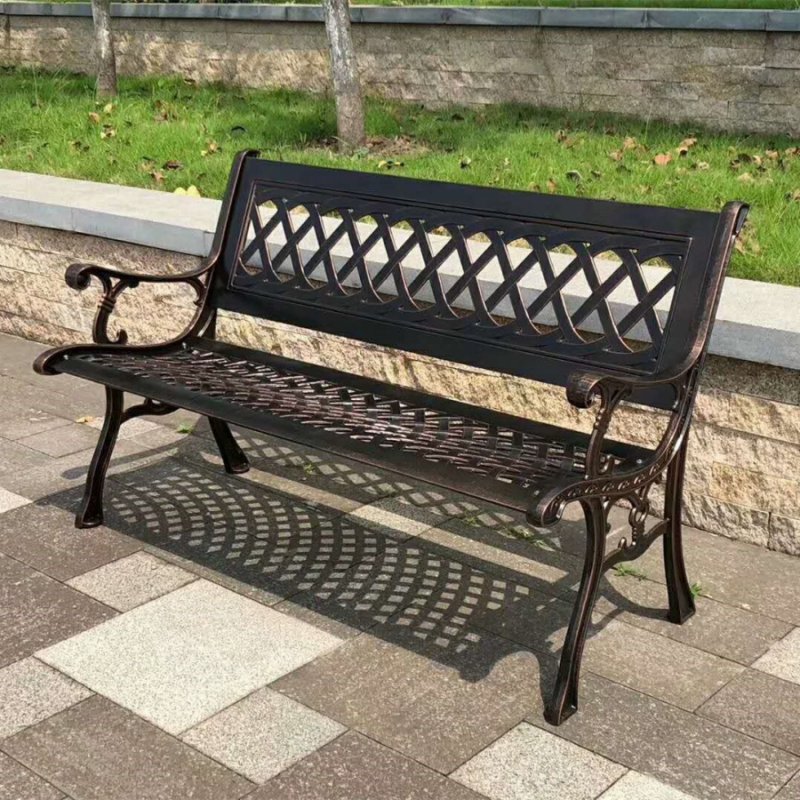 Садовая скамья из литого алюминия 102х50