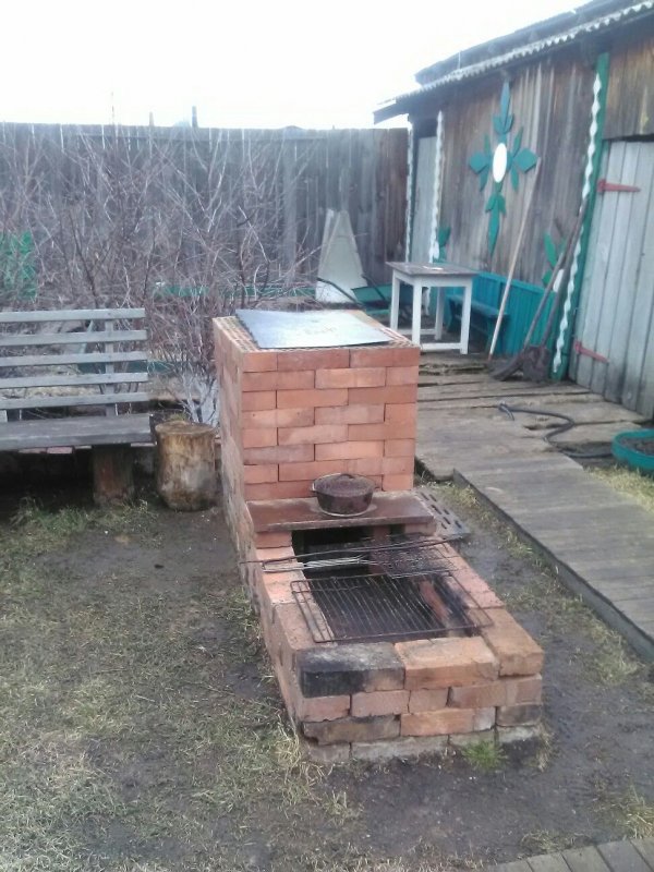 Barbecue Smoker Grill из кирпича