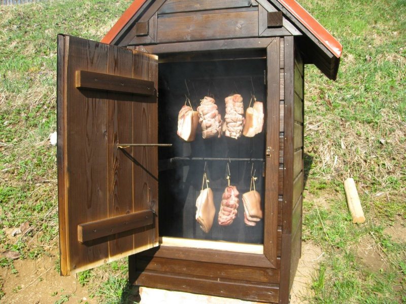 Печка для коптильни из кирпича