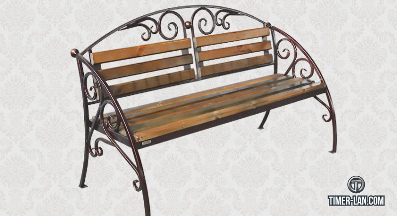 Лавочка Садовая Флора арт.л694/1 разборная 1м (каркас коричневый)