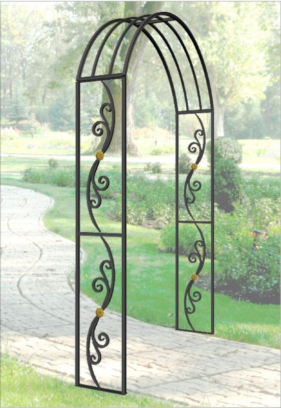 Арка Садовая leafdesign металлическая 30x180x235 см