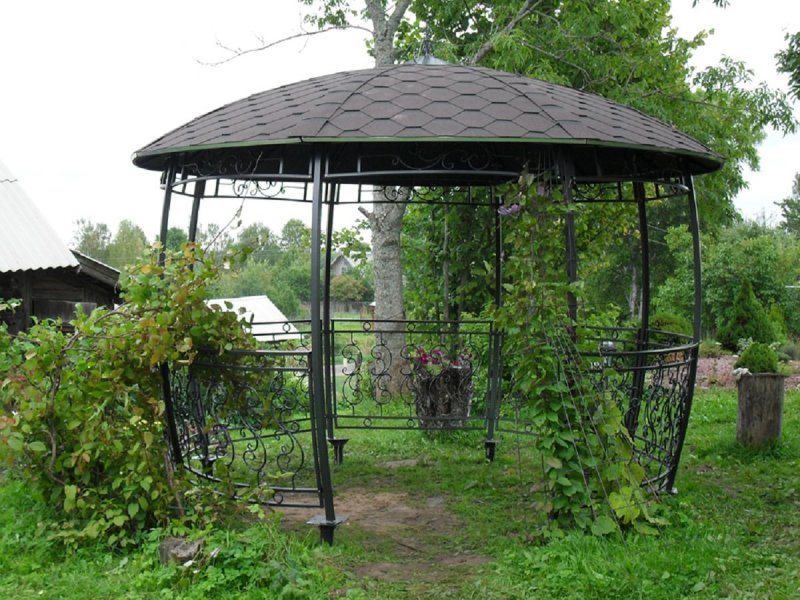 Арка Садовая Готика черная 232х125х35