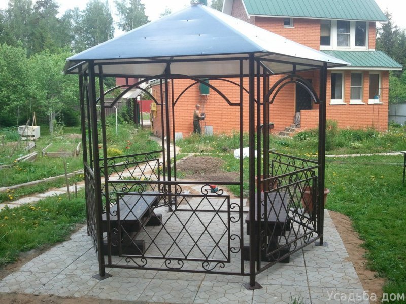 Пергола из металла сечение