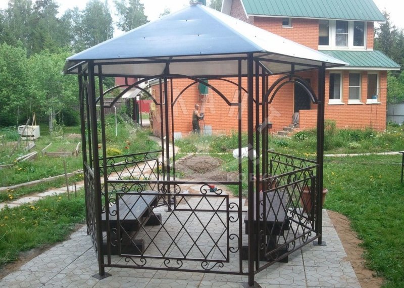 Пергола из металла (153 фото)