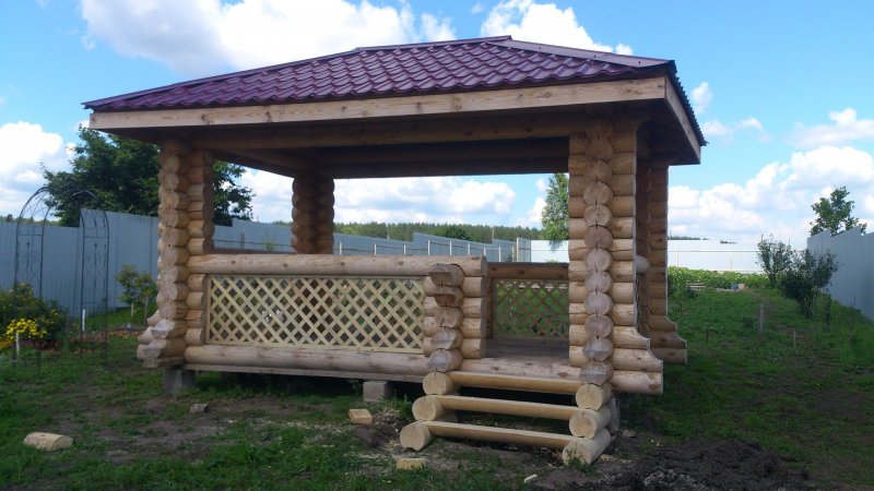Беседки из кедра большого диаметра