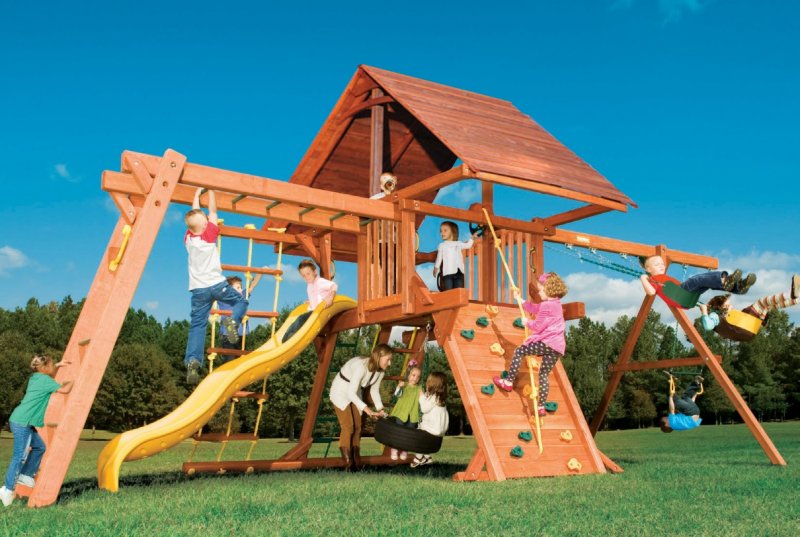 Спортивно-игровой комплекс Woodplay Castle Combo v Redwood