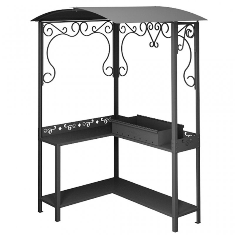 Мангал с крышей Grill area 140,2х118,6х209,4см сталь 3мм