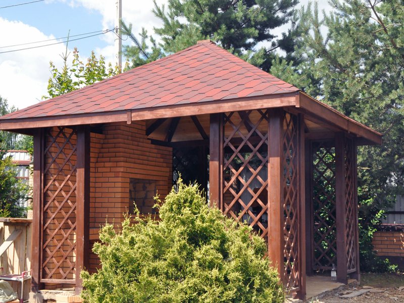 Крытые беседки с мангалом
