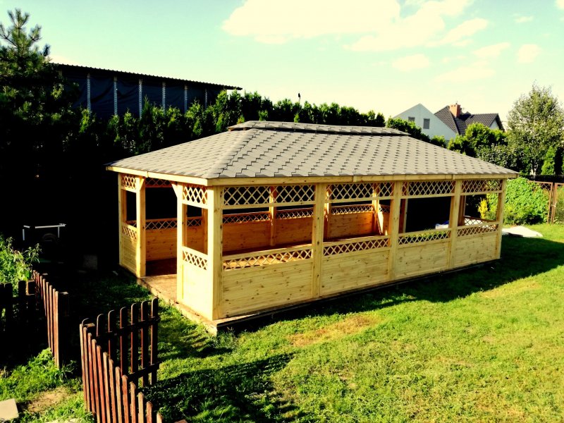 Пергола из термодерева