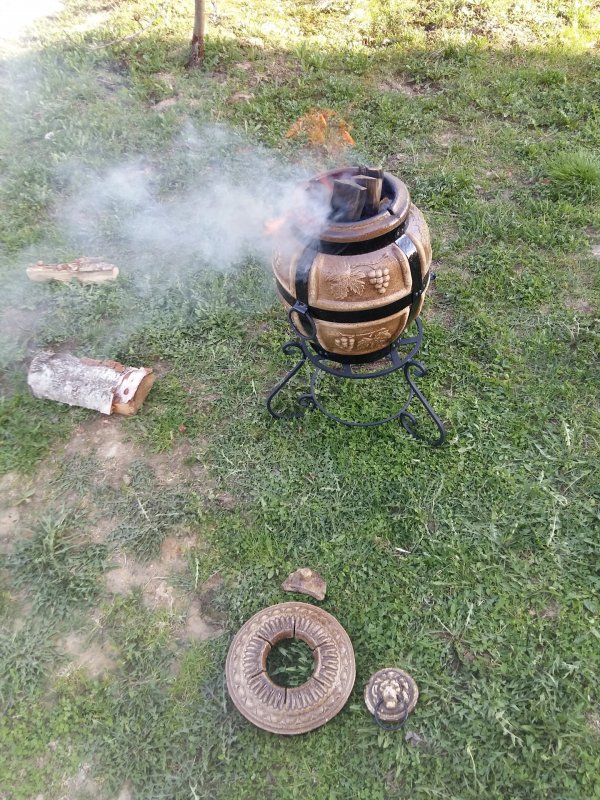 Тандыр из шамотной глины