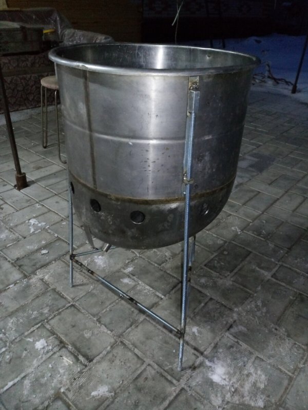 Костровище из барабана стиральной машины