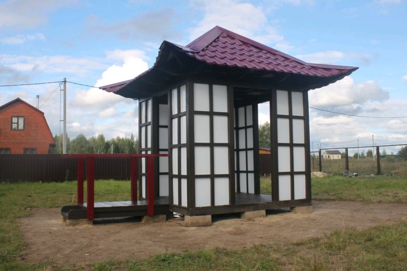 Крыша беседки в японском стиле