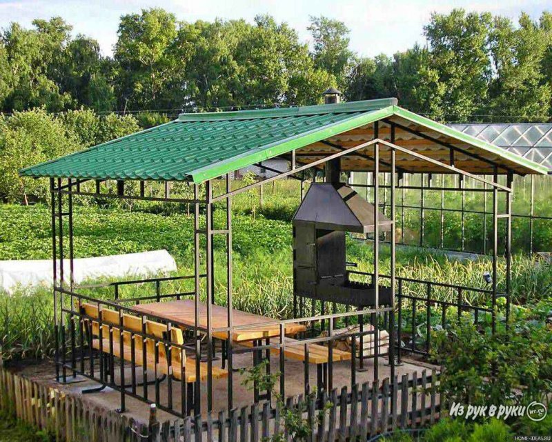 Беседка из профильной трубы