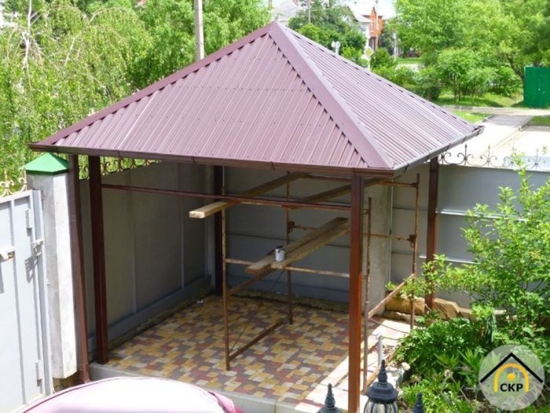 Беседка из профильной трубы