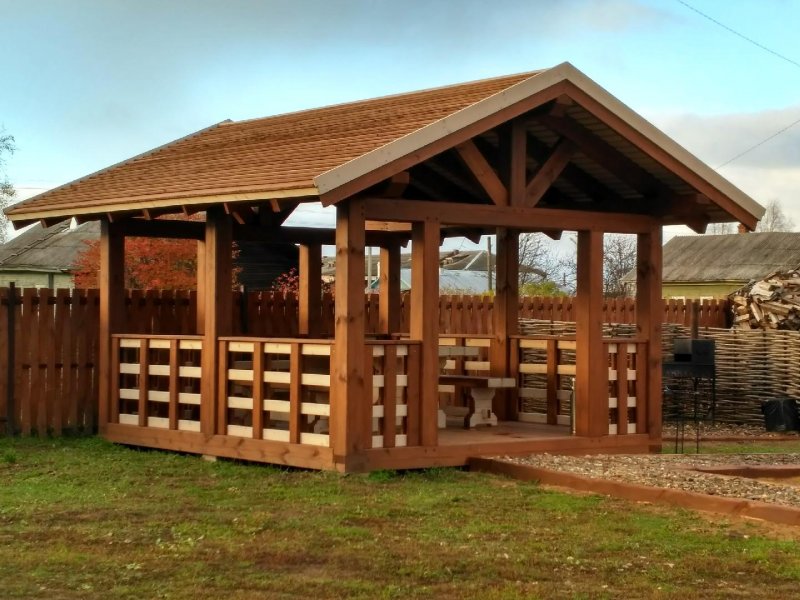 Красивые беседки из бруса