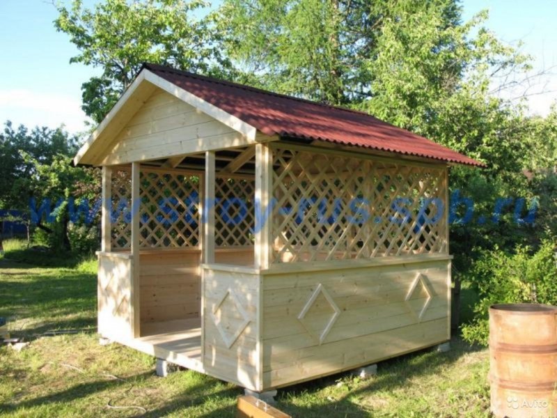 Простые деревянные беседки