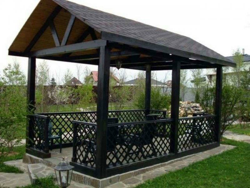 Беседка Садовая деревянная