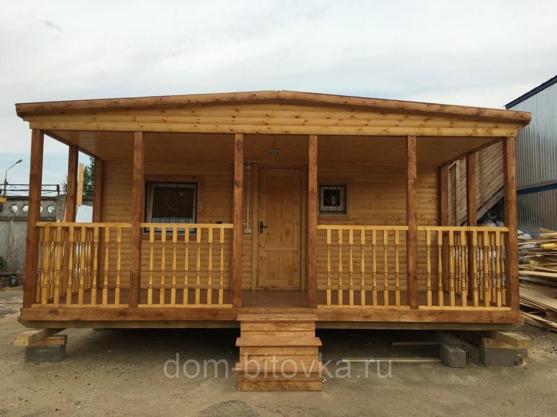Красивые бытовки с верандой