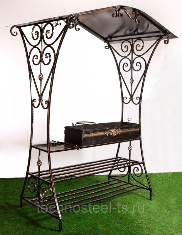 Мангал с крышей Roof Grill 113х210х71см сталь 3мм