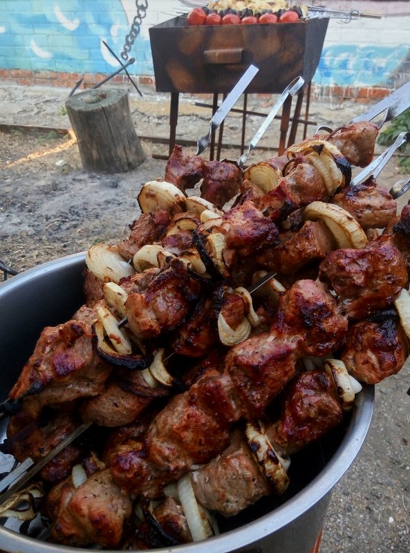 Шашлык на мангале