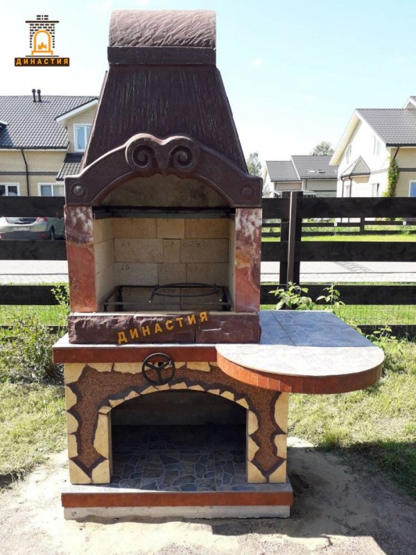 Уличная печь в беседке