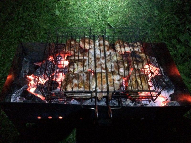 Мангал вечером