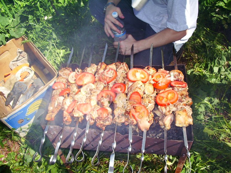 Шашлык в руке