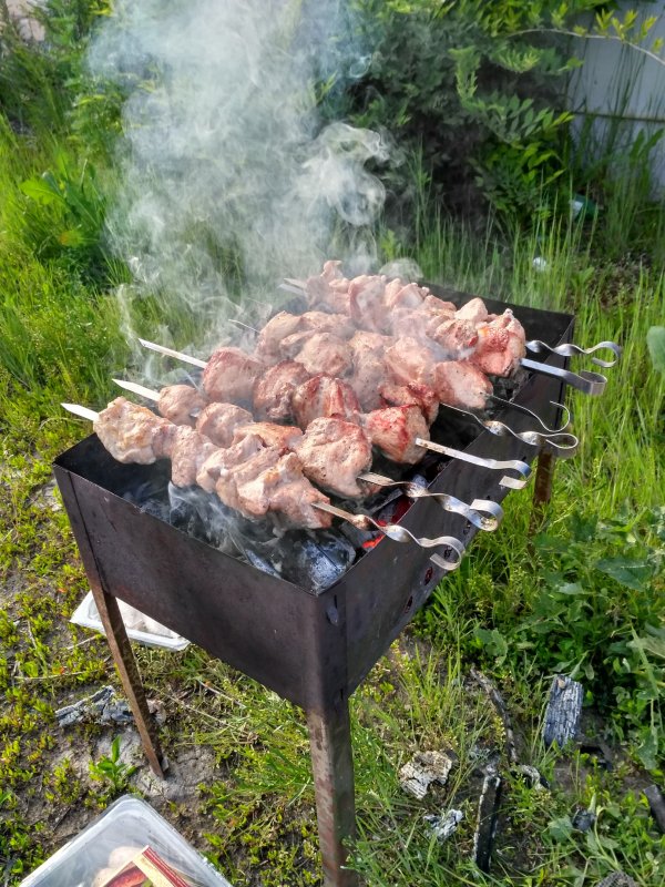 Рок группа на шашлыке