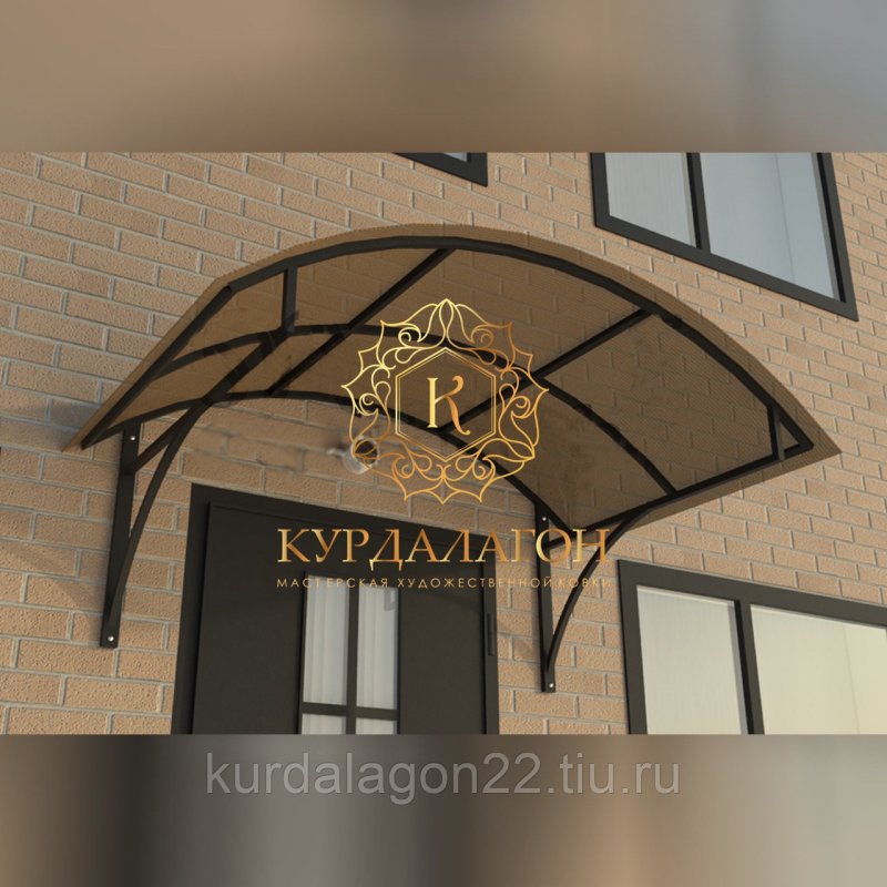 Кованые козырьки над входом