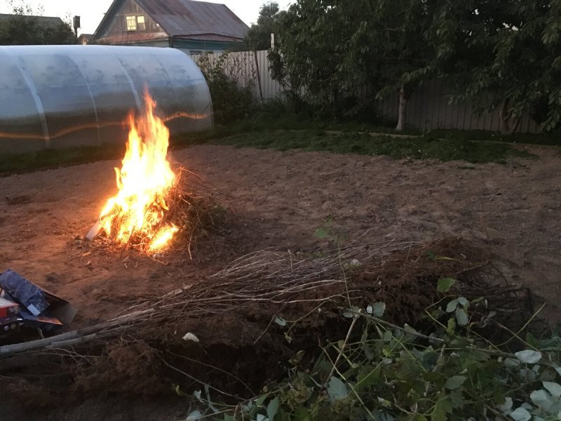 Костры на участке дачном жечь