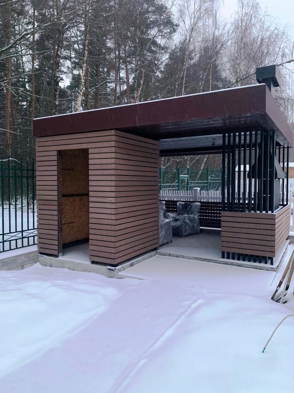 Беседка барбекю в современном стиле