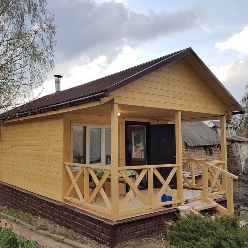 Баня с открытой террасой