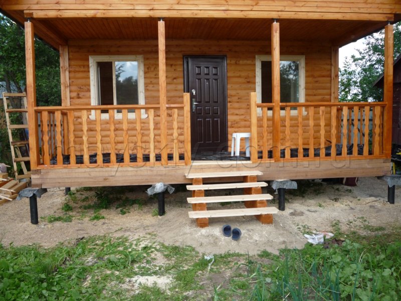 Веранда пристроенная к дому сбоку
