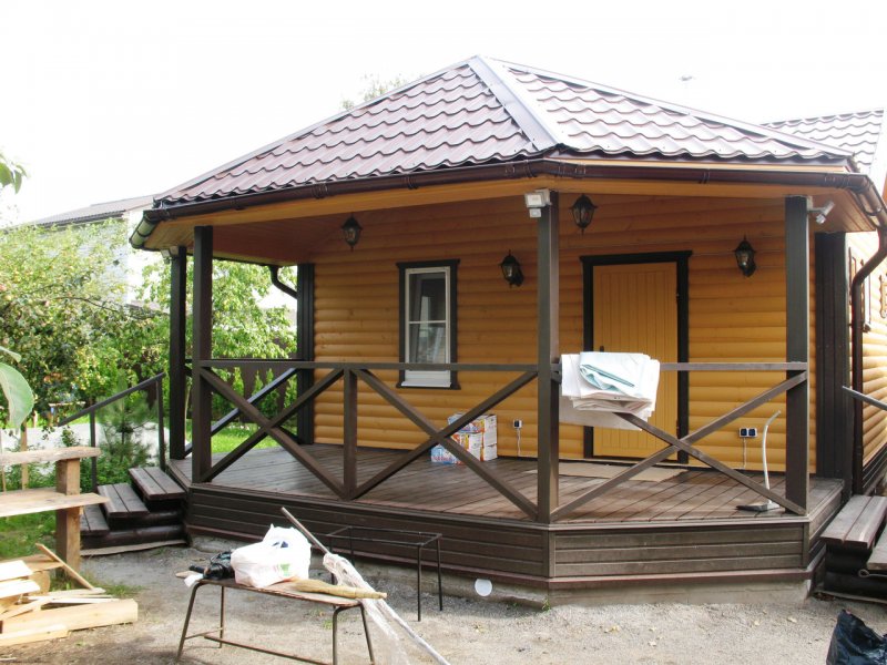 Терраса к старой бане