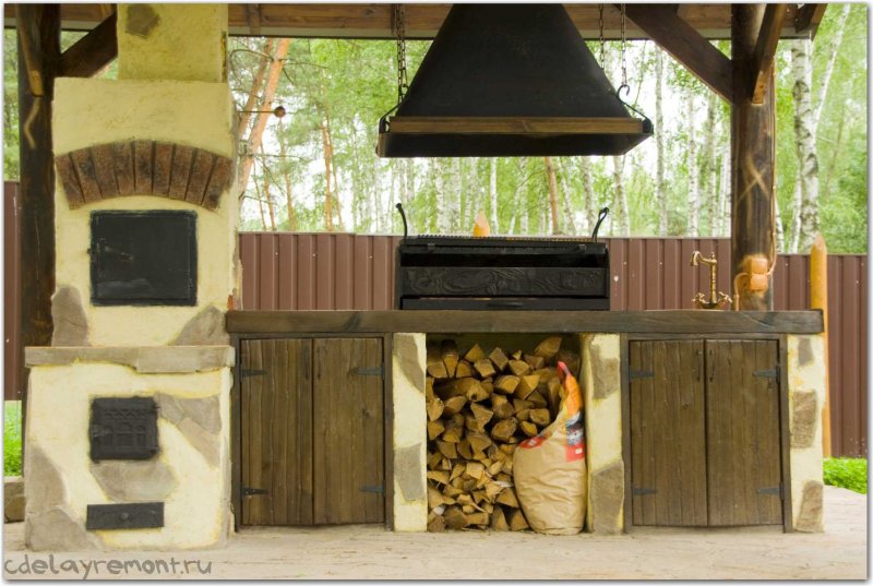 Шашлычная зона в беседке