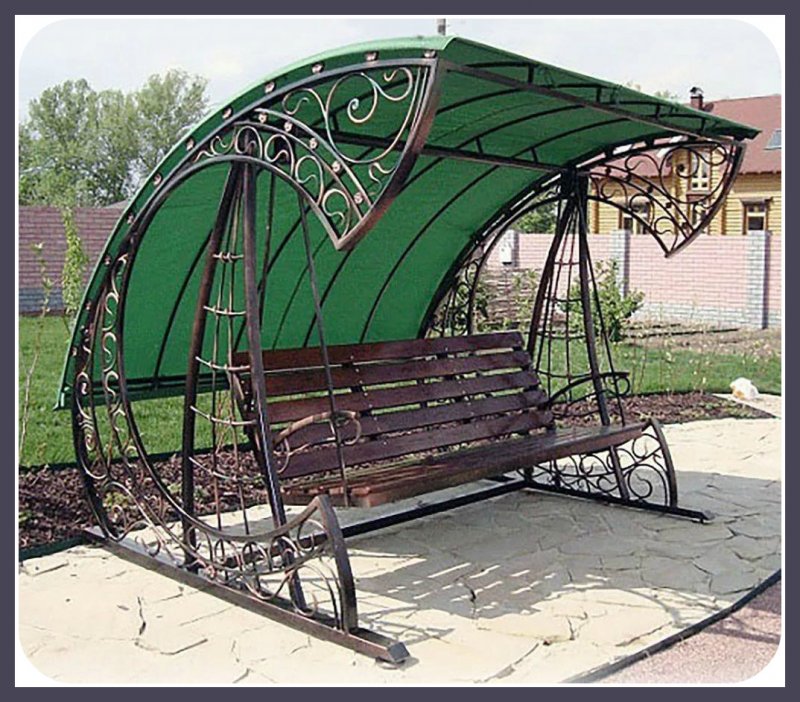 Качели для сада из металла