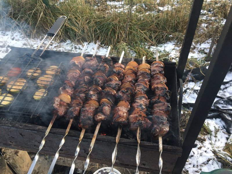 Шашлык зимой
