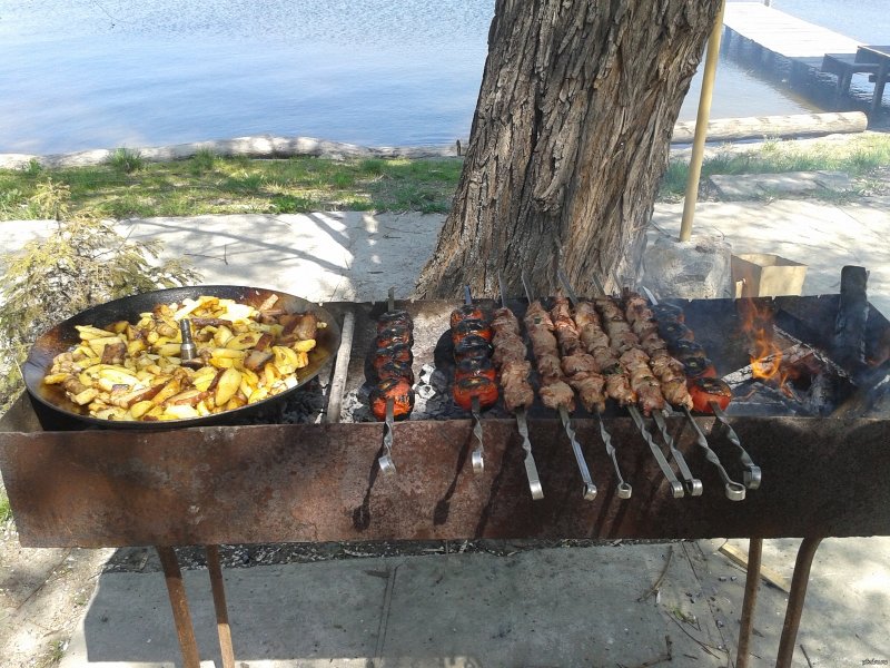 Шашлыки на даче летом