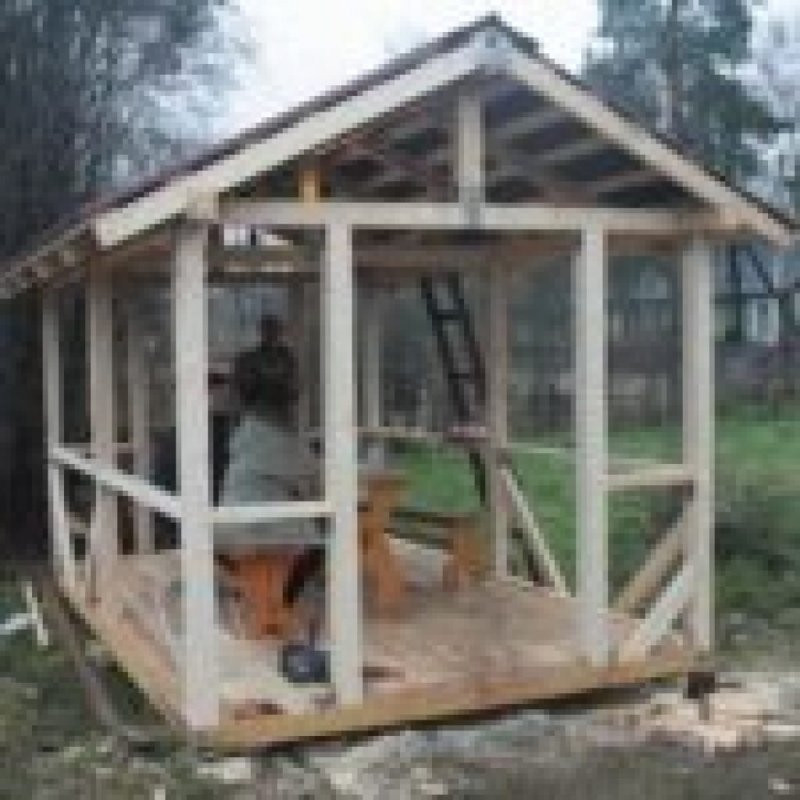Каркас беседки из бруса 100х100