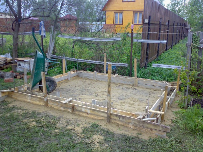 Деревянная площадка под беседку