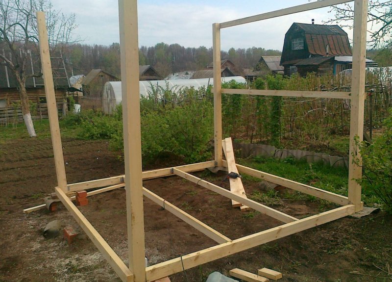 Каркас беседки из бруса 100х100