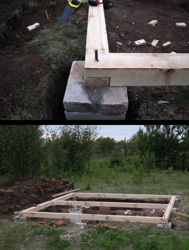 Обвязка брусом 100х100
