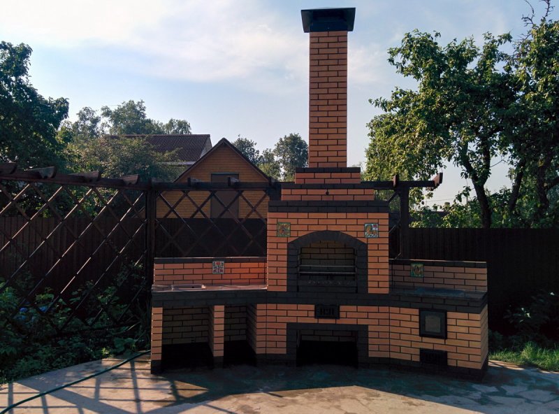 Барбекю комплекс из кирпича