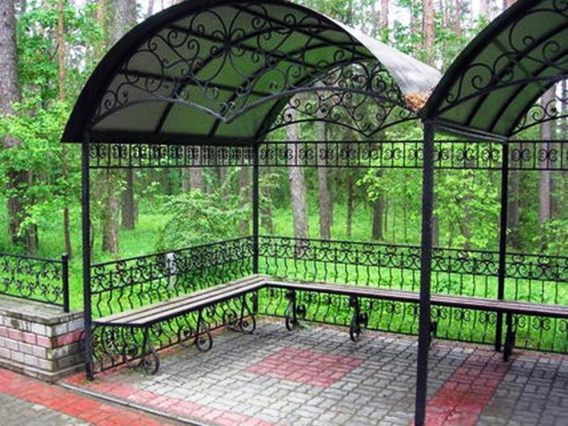Арочные беседки из металла