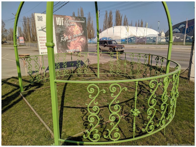 Беседка имитация ковки