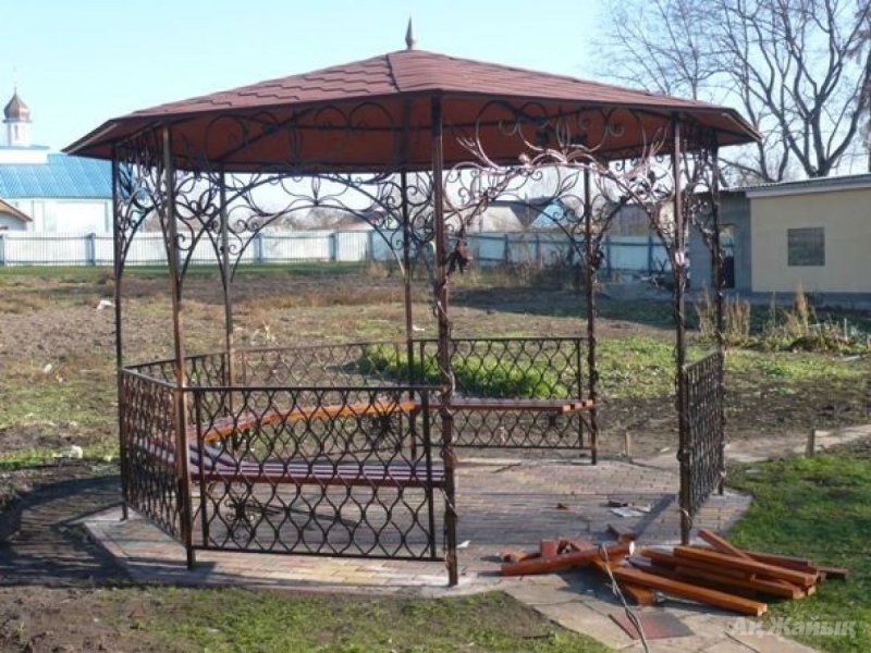 Беседка ромб из металла