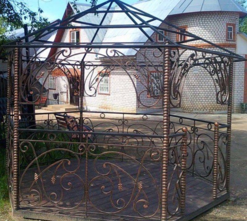 Беседка металлическая кованая
