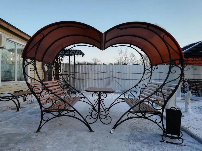 Беседка холодная ковка
