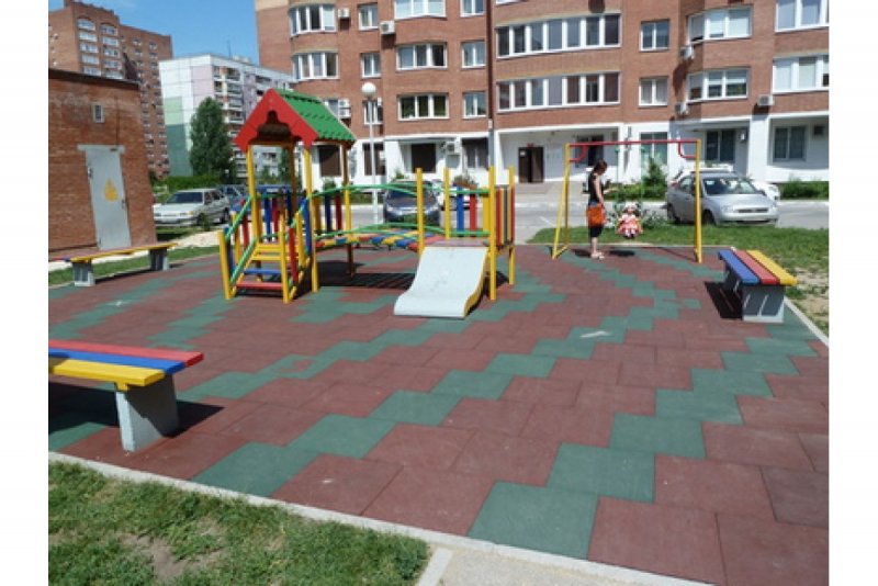 Резиновая плитка 500х500х45мм