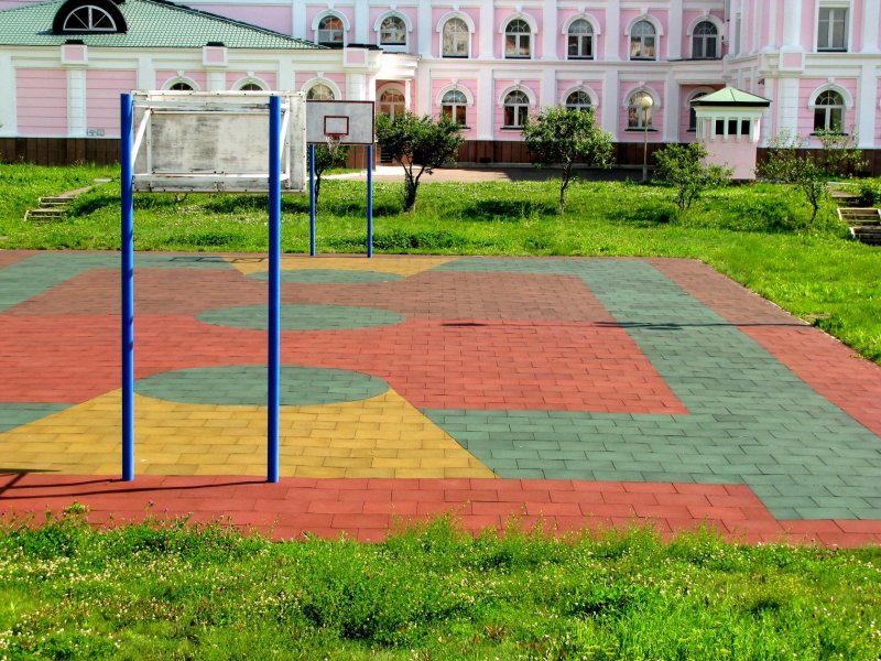 Модульное покрытие для спортплощадок